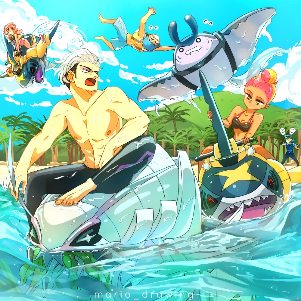 「#画像だけで夏を感じさせる選手権 アローラ地方一択すぎんよ このファンアートは私」|まりお/Mario illust,mangaのイラスト