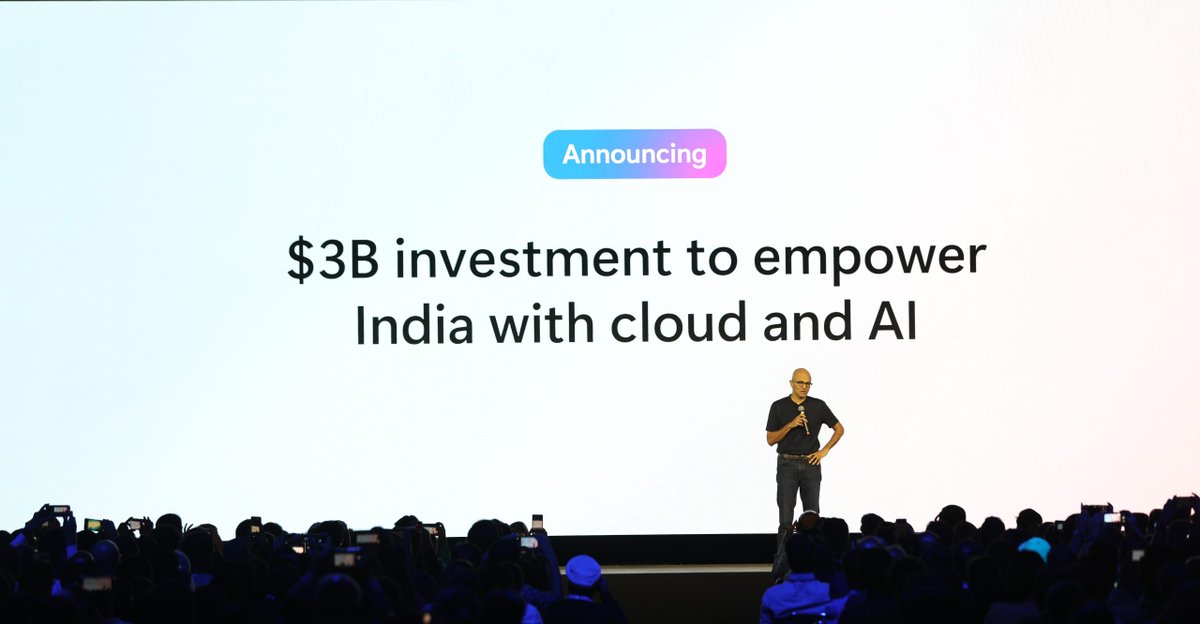shah_ayaan75218's tweet image. Microsoft to invest $3B in India&apos;s AI future over 2 years.
Meanwhile: Microsoft has completely shut down in Pakistan.
#Microsoft #TechDivide #IndiaAI #Pakistan #NarendraModi #DMKSocialinjusticeGovt #BhavishyaMalikaUnfolds #Gurugram #SpiritualSunday