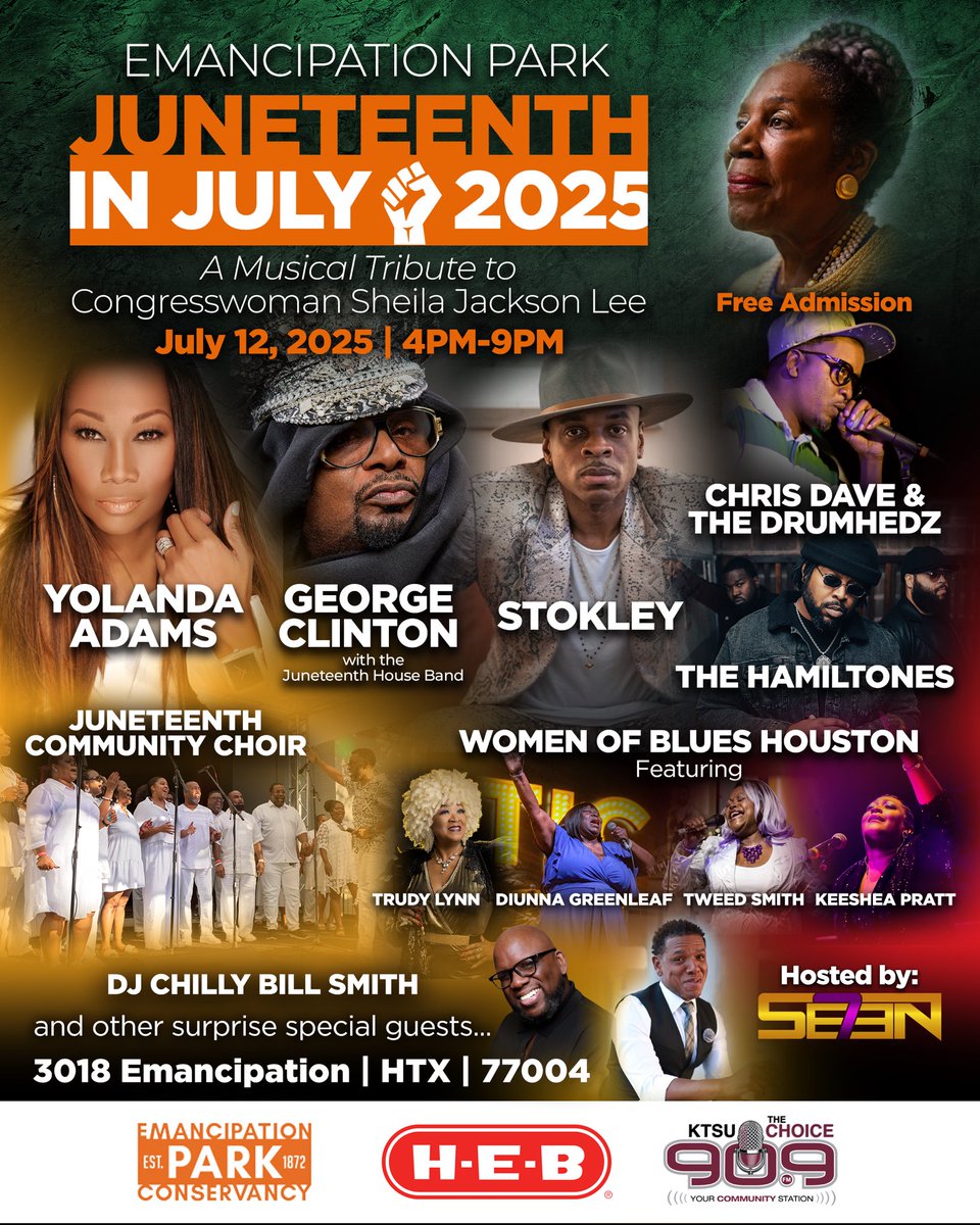 Naptown_HTown's tweet image. #Juneteenth in July, #Houston 
#HTown’s Own, Ms. Yolanda Adams 🎧 

Ms. Sheila Jackson Lee 🕊️

#CommunityEngagement ✊🏽🙏🏽

#TriCityNupes
👌🏽♦️👌🏽