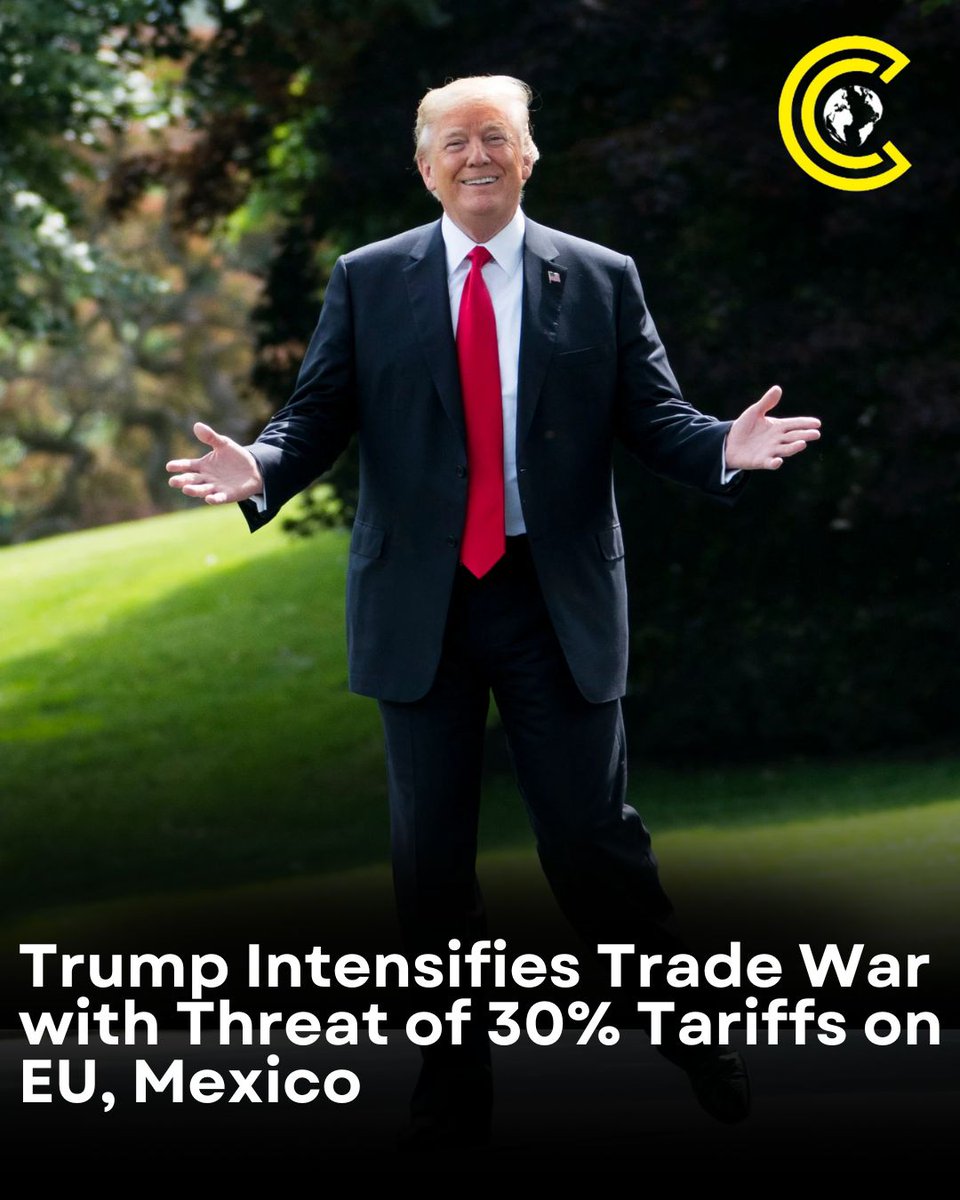 clr_cut's tweet image. President Donald Trump has threatened a 30% tariff on all imports from Mexico and the European Union, starting August 1, after trade talks broke down.
Negotiations with both sides failed to yield a deal, escalating fears of a major global trade war.
#TrumpTariffs #TradeWar…
