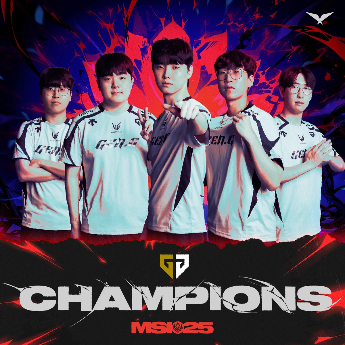 LCK (@lck) on Twitter photo π BACK-to-BACK MSI CHAMPIONS! π
In a tournament full of fierce competition, <a href="/GenG/">Gen.G Esports</a> rose above all - igniting the fire within when it mattered most.
Join us in celebrating the unstoppable #MSI2025 Champions, Gen.G! π₯ π BACK-to-BACK MSI CHAMPIONS! π
In a tournament full of fierce competition, <a href="/GenG/">Gen.G Esports</a> rose above all - igniting the fire within when it mattered most.
Join us in celebrating the unstoppable #MSI2025 Champions, Gen.G! π₯