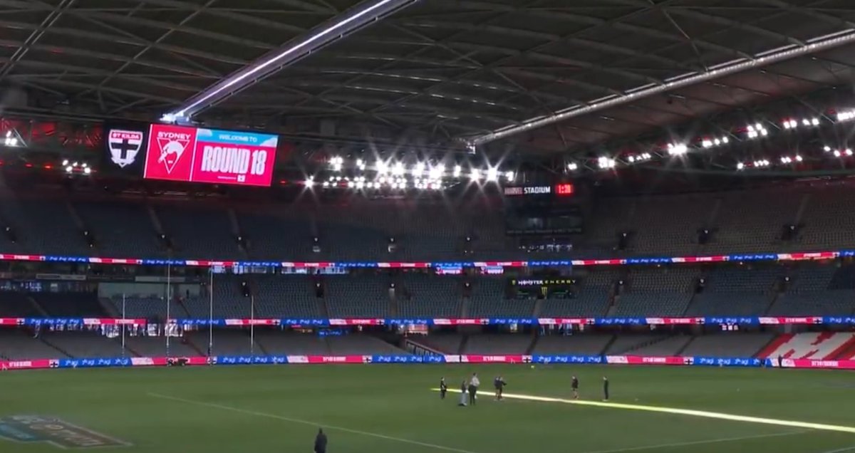 Apparently the roof was fixed. Here is the AFL shutting out the last rays of natural sunlight so everyone can go sit it a big soulless box and miss out on a much needed winter vitamin D hit.