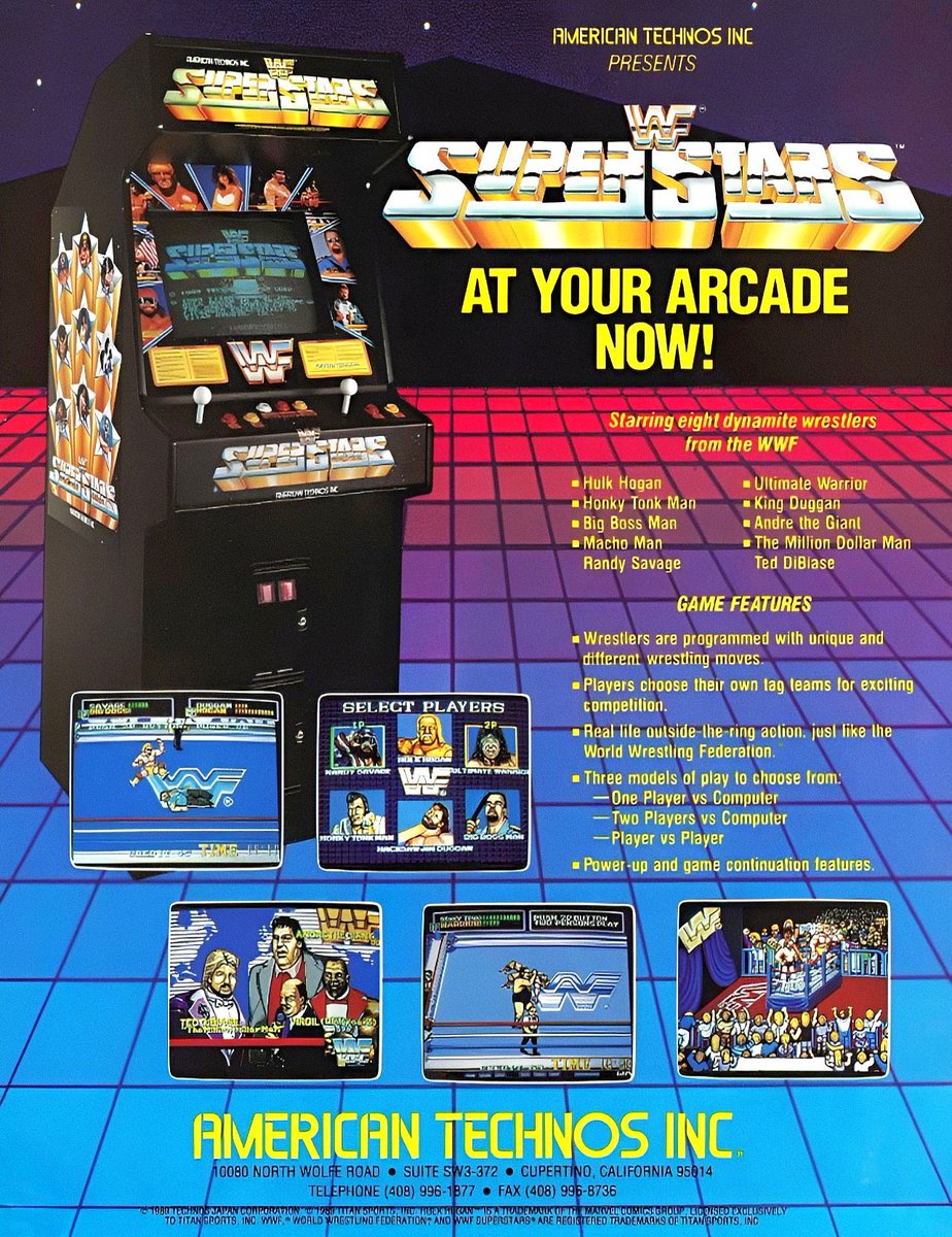 American Technos Inc. presents WWF Superstars! At your arcade now! 🕹️ #WWF #WWE #Wrestling