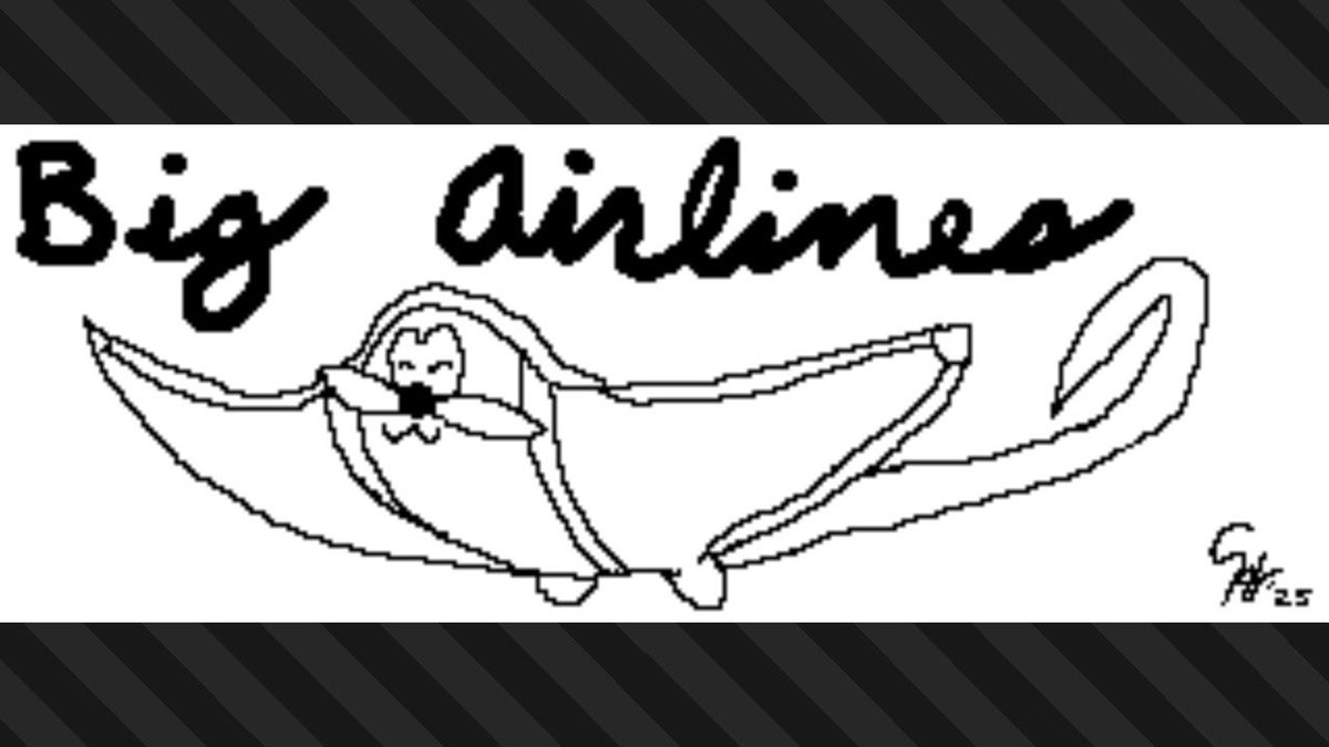 CaliHuntGAC's tweet photo. In hindsight, I could’ve made an “Airplane!” reference, but I thought drawing Big Man as an airplane was cute.

#TeamAir #Splatfest #Splatoon3 https://t.co/oG7czDHIg5