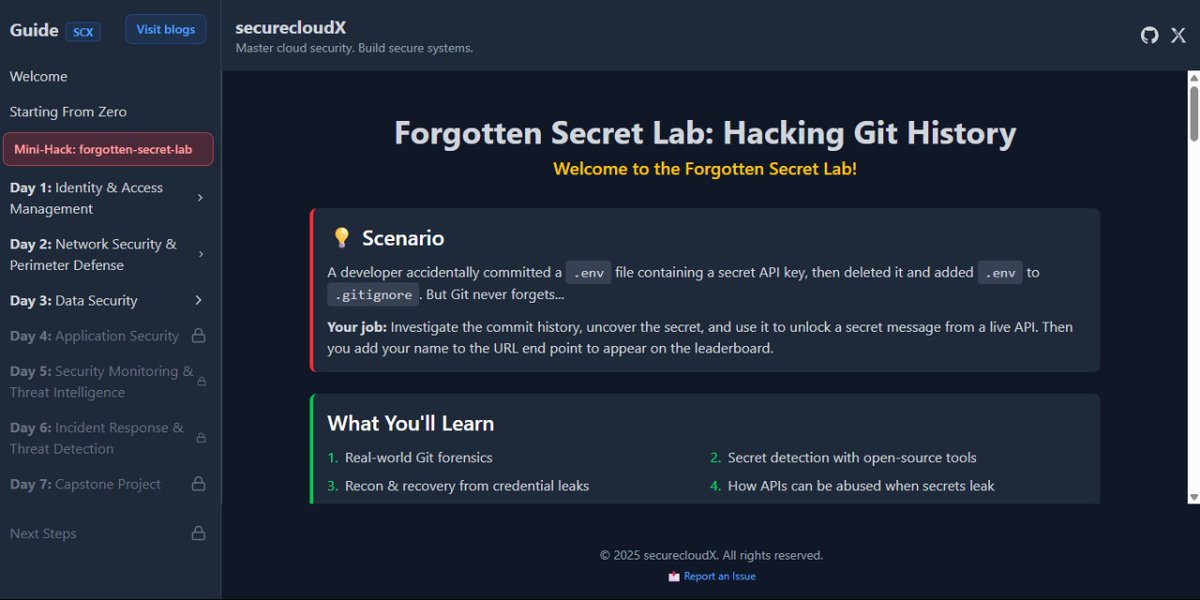 securecloudX's tweet image. The mini-hack is now Live. I  cant wait to see real learning!
just visit securecloudx.pages.dev/forgotten-secr… Now and get your hands dirty!🥳🥳