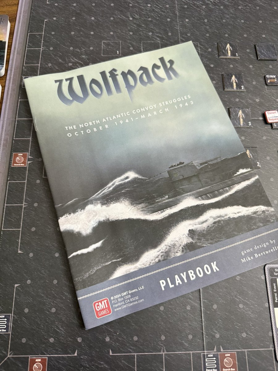 Great time playing Wolfpack from <a href="/gmtgames/">GMT Games</a> I did 1 patrol with 2 U-boats, but this post will be long to share the after action report.