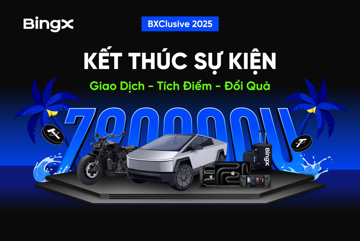 BingXVietnam's tweet photo. #BXCLUSIVE - THÔNG BÁO KẾT THÚC SỰ KIỆN
🏝️ Cảm ơn bạn đã trải nghiệm mùa hè "🔥 bỏng" cùng BingX
😎 Danh sách đổi quà sẽ được công bố trong vòng 14 ngày làm việc. Cùng đón chờ!
#BingX #BingXVietnam
———
BingX - Nâng Tầm Nhà Giao Dịch
Ưu Đãi Người Mới $7,700: https://t.co/KbZKzvIHIV