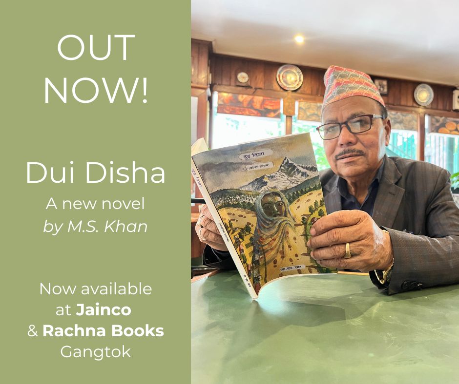 Shaliya (@shaliya_khan) on Twitter photo To all my Nepali-speaking friends, my dad M.S. Khan's new book Dui Disha is out now!
You can grab a copy at Jainco and <a href="/rachnabooks/">Rachna Books®</a> in Gangtok.
Happy Bhanu Jayanti!
#Gangtok #newbook #nepali #nepalibooks To all my Nepali-speaking friends, my dad M.S. Khan's new book Dui Disha is out now!
You can grab a copy at Jainco and <a href="/rachnabooks/">Rachna Books®</a> in Gangtok.
Happy Bhanu Jayanti!
#Gangtok #newbook #nepali #nepalibooks