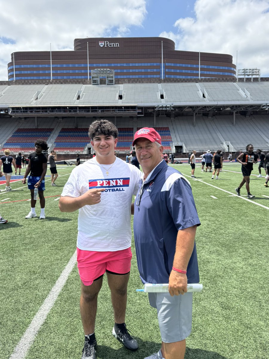 DanielIskander0's tweet image. I had a great time at @PennFB Camp! I am happy to have an opportunity to show my skill set in-front of some great coaches! @CoachHughesUP @CoachPriore @JHSWarriors_FB @CoachA_Moe