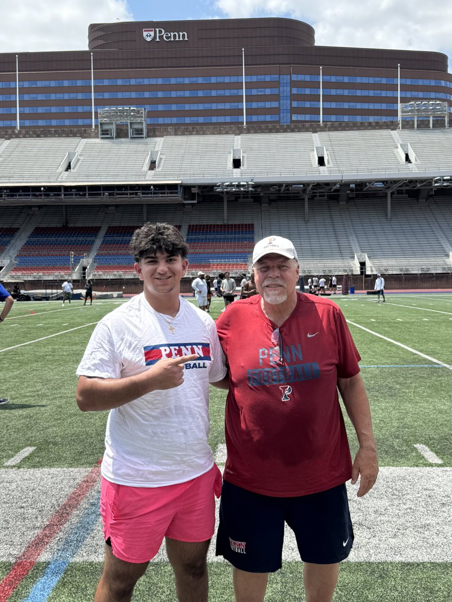 DanielIskander0's tweet image. I had a great time at @PennFB Camp! I am happy to have an opportunity to show my skill set in-front of some great coaches! @CoachHughesUP @CoachPriore @JHSWarriors_FB @CoachA_Moe