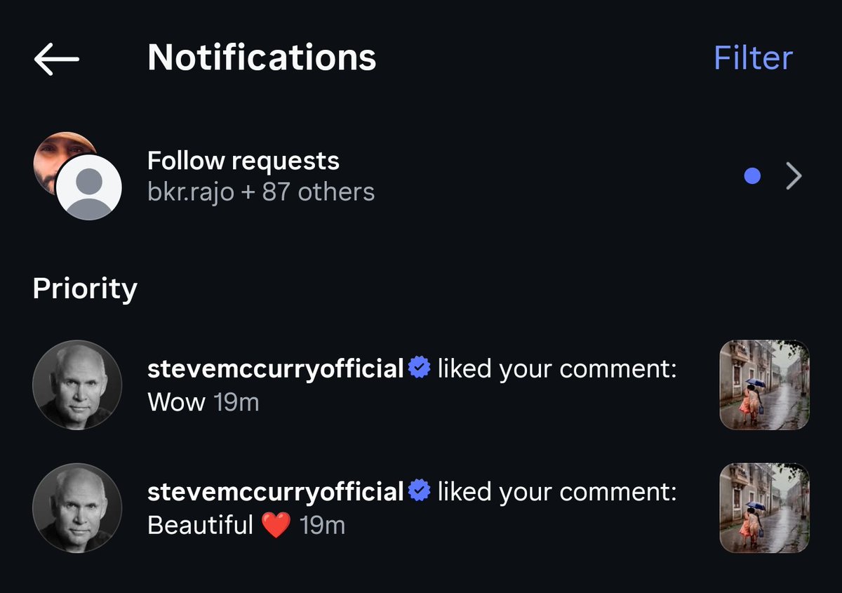 ๐ก๐ถ๐ต๐ฎ๐ฟ ๐๐ฒ๐๐ฎ๐ถ MD, DM (@nihardesai89) on Twitter photo Something incredible happened today โค๏ธ
Next, "stevemccurryofficial" liked your image ๐ค๐ฝ Something incredible happened today โค๏ธ
Next, "stevemccurryofficial" liked your image ๐ค๐ฝ