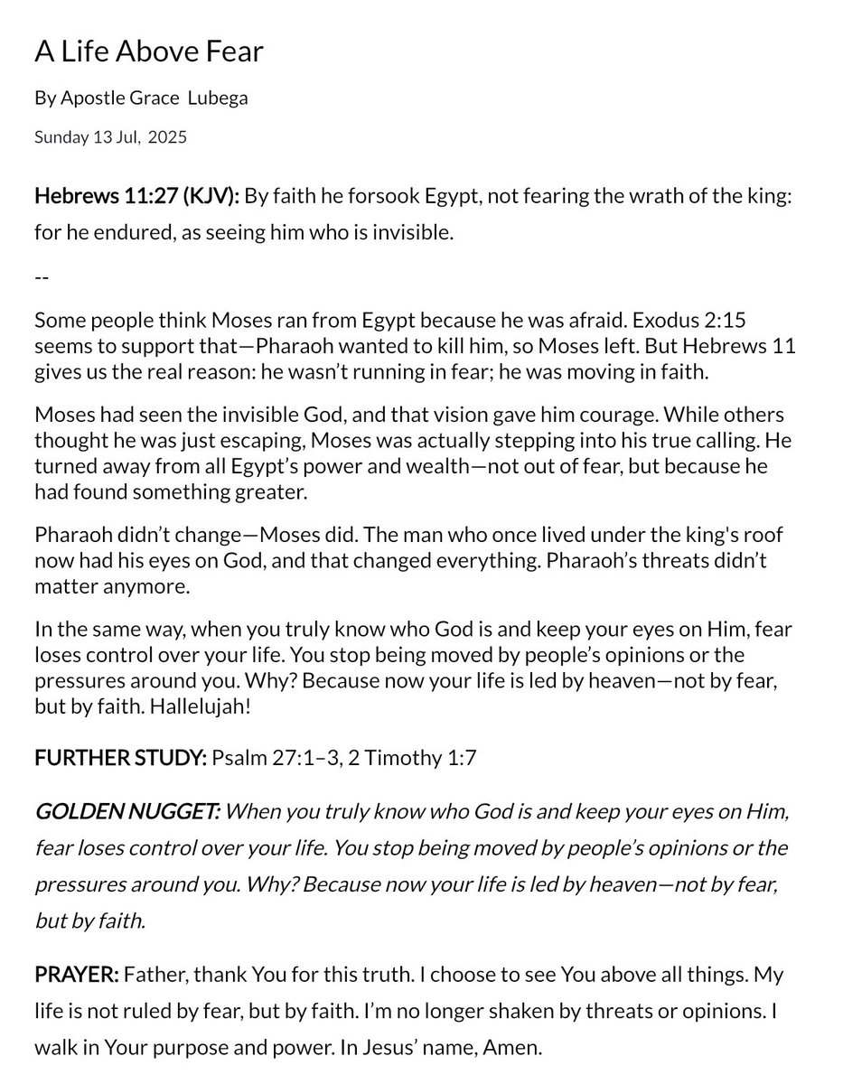 annitakomie's tweet photo. A Life above Fear. 

We are led by the Spirit of God not fear. 

2 Timothy 1:7 KJV
For God hath not given us the spirit of fear; but of power, and of love, and of a sound mind.

#PhanerooDevotion 
#FurtherStudy https://t.co/QgURnQbUke