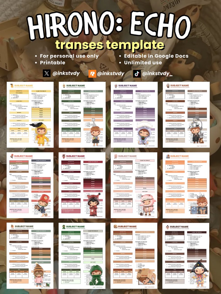 inkstvdy's tweet photo. HIRONO: ECHO SERIES TRANSES TEMPLATES 🧸

 take all for only ₱100 ! 

📩 please DM me here or shop via RaketPH @/inkstvdy

#transes #studytwtph #studytwt #digitalnotes #studywithme #digitalproduct #hirono #gdocs #archivetwt #college #notetaking #review #hironoecho wts lfb ph https://t.co/yOgfEVvUp0