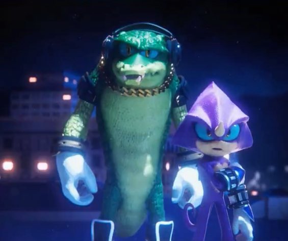 Me encanto como teniendo material de Shadow y Rouge en la cara, la comunidad decidió por una vez fijarse en los Chaotix