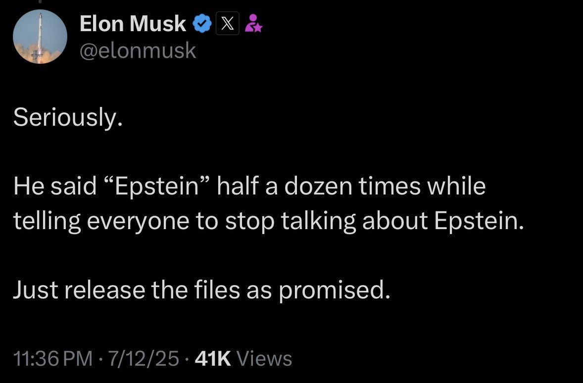 Musk serving it up cold now