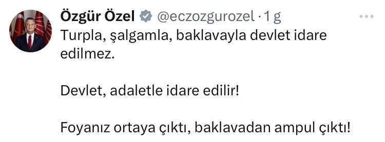 Baklavadan ampül çıktıysa. Valizlerden çıkan nedir ? 

Partisindekilerin neredeyse hepsini baklava kutusunu alanı valizlerle para talıyanları ve daha nicelerini ampülcü olarak açıklamak zorunda kalacak gibi.