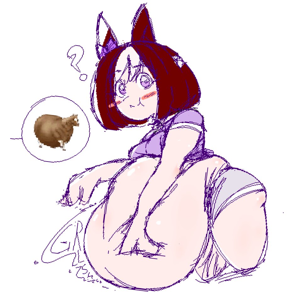 warmup doodle feat. a very special horse

please, stop giving her hay. she's had enough