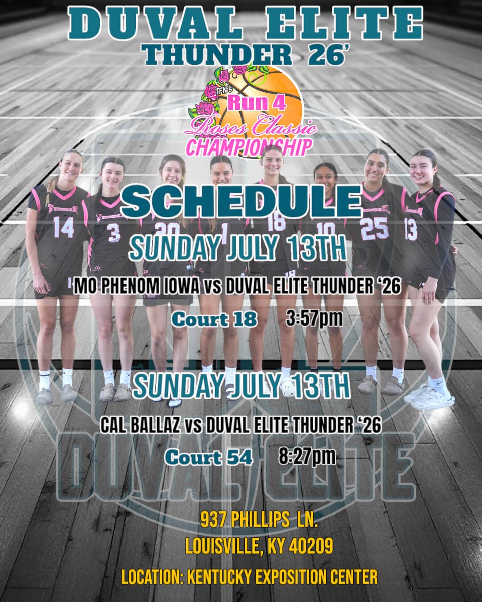 CamiWaters20's tweet image. Here is our schedule for the first day of Run 4 Roses Championship session. @DuvalElite