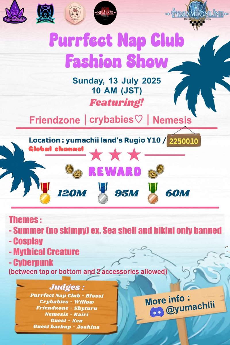 holchachan's tweet photo. Purrfect Nap Club Fashion Show event!!
and me cosplaying as Gawr Gura 🦈🦈
@alvymaihime @dhamas_tri @7TeaFiend @kairyu103 
.
flayer designed by me uwu
.
.
#トーラム #Toram #bemmoshow #cosplay #gawrgura #joker #RubyRose #hololive #dccomics #RWBY https://t.co/Hou9hUBOfR