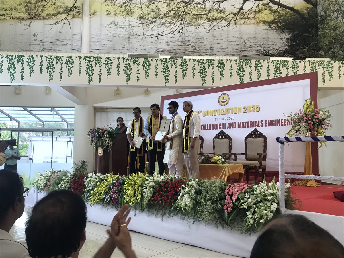 Surendra_Ananth's tweet photo. During the 62nd Convocation at IIT M, three students from our LDS group graduated this year (2025). https://t.co/4TkZDCda3t
