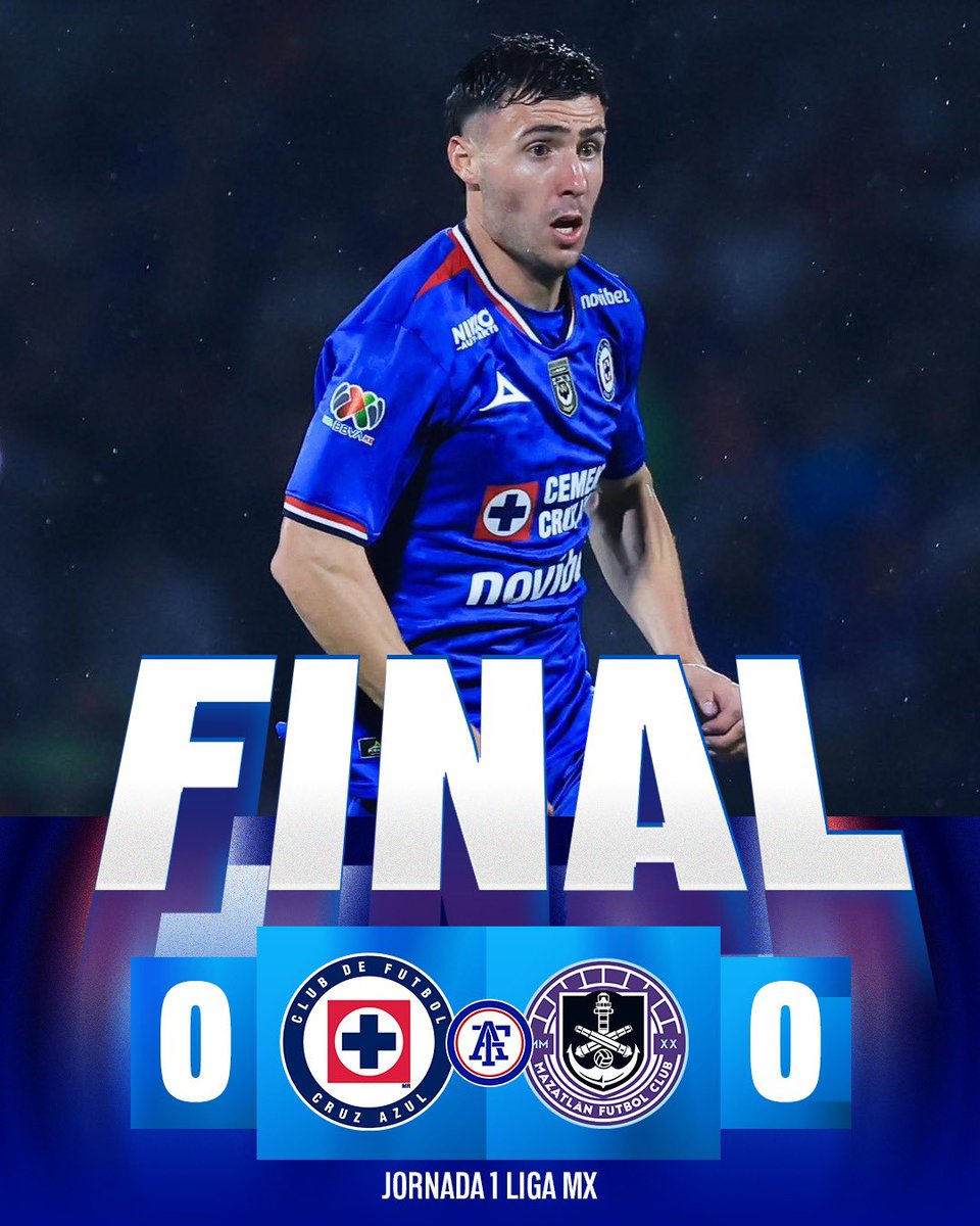 🔵 EMPATE EN EL DEBUT CELESTE:

El Cruz Azul de Nicolás Larcamón se estrena en el Apertura 2025 con un gris empate sin goles ante Mazatlán. La Máquina fue de más a menos en el encuentro.

MUCHO POR TRABAJAR Y MEJORAR.