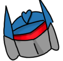 BestSimperOfTF's tweet image. I have decided that without the middle-top-head-thingy Soundwave is bald.
And yet him with it is annoying to draw. So you get this. If people can make the insignias hearts, then I can make him non-bald with a heart. 💜💜💜