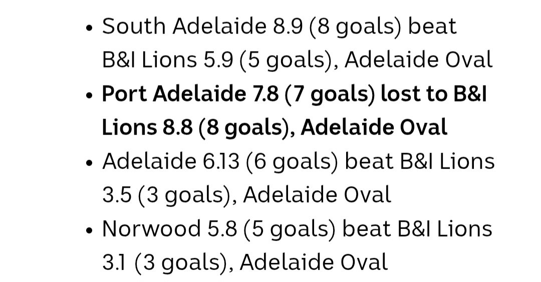 Stephen Crowe (@crowey_crowe) on Twitter photo The last time The British Lions toured Adelaide in 1888, they played four Aussie Rules matches instead of Rugby, somehow defeating Port by a goal.
Fascinating. The last time The British Lions toured Adelaide in 1888, they played four Aussie Rules matches instead of Rugby, somehow defeating Port by a goal.
Fascinating.