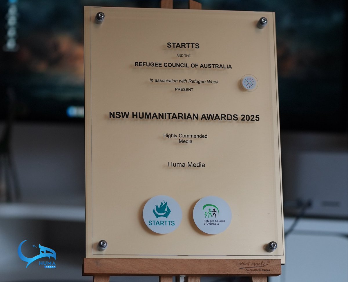 We are deeply honoured that Huma Media has been awarded the 2025 NSW Humanitarian Award. This recognition is a tribute to the strength, resilience, and stories of the refugee communities we work alongside every day.

We thank all our volunteers for their relentless efforts.