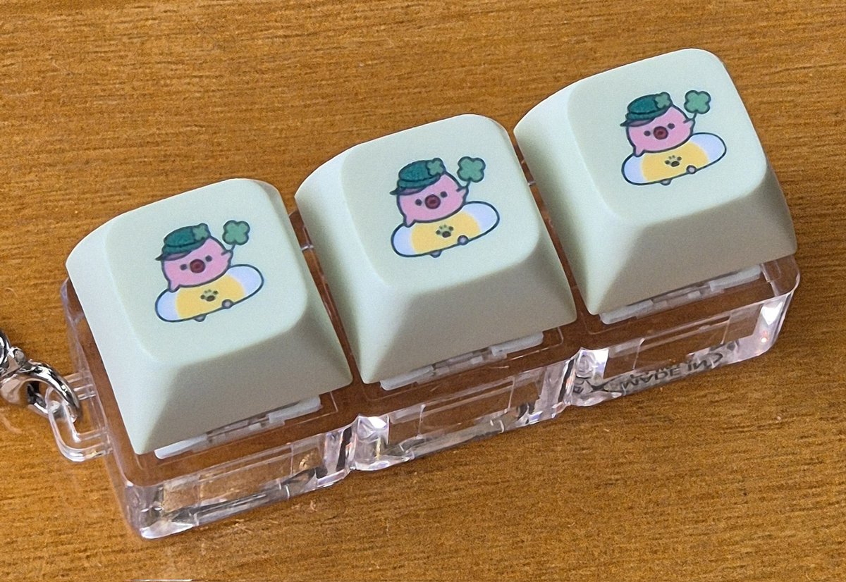 키캡 키링 다콩이만 모아두니까 더 왕왕 귀엽다💜