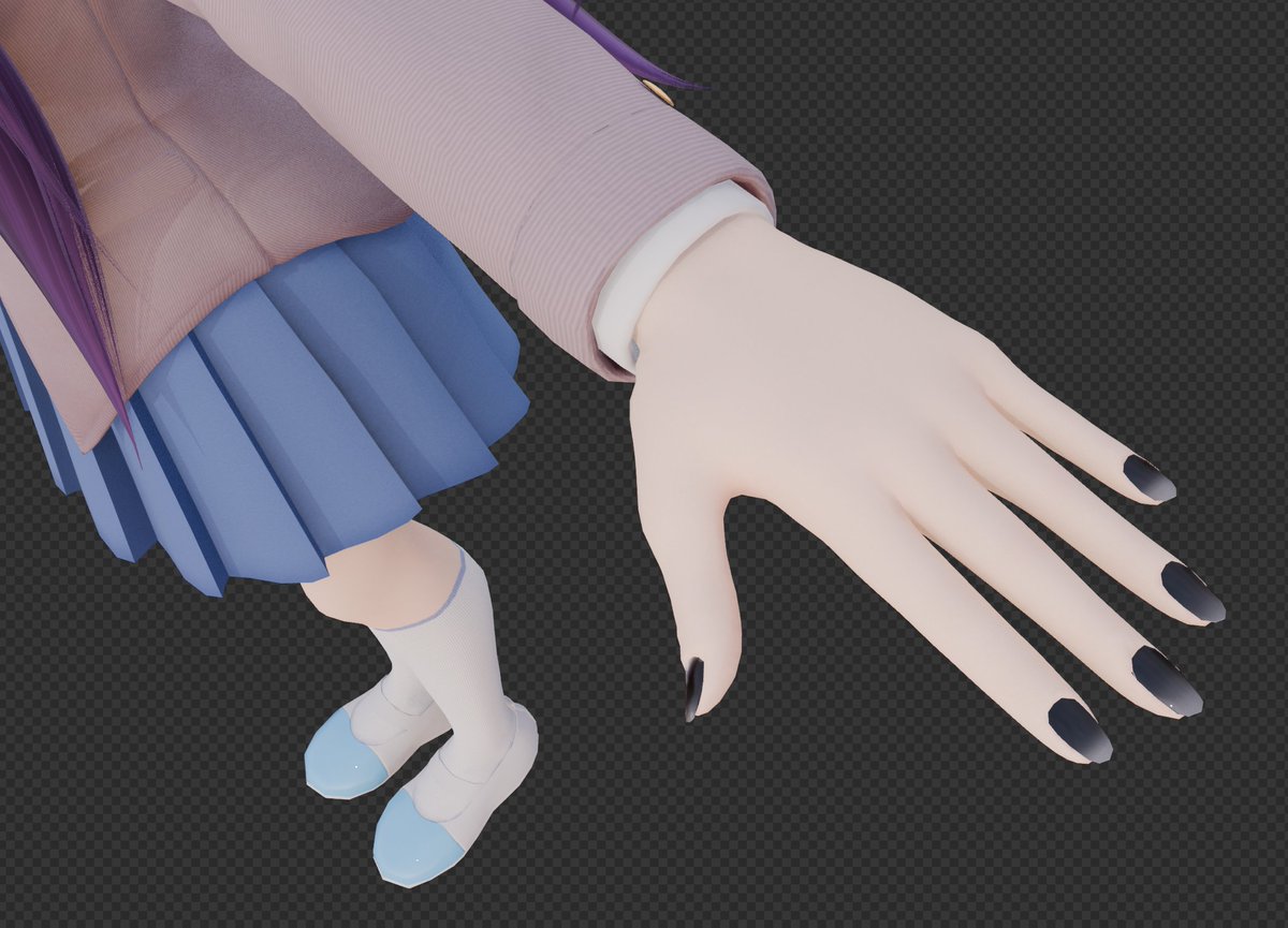 NickLuigi's tweet image. Yuri DDLC as a 3d model. I was gonna wait till she's fully finished but fuck you. Her model is done but all I need to do now is rig her. Really happy with how she came out #DDLC #ddlcyuri #ddlcfanart #blender #3dart