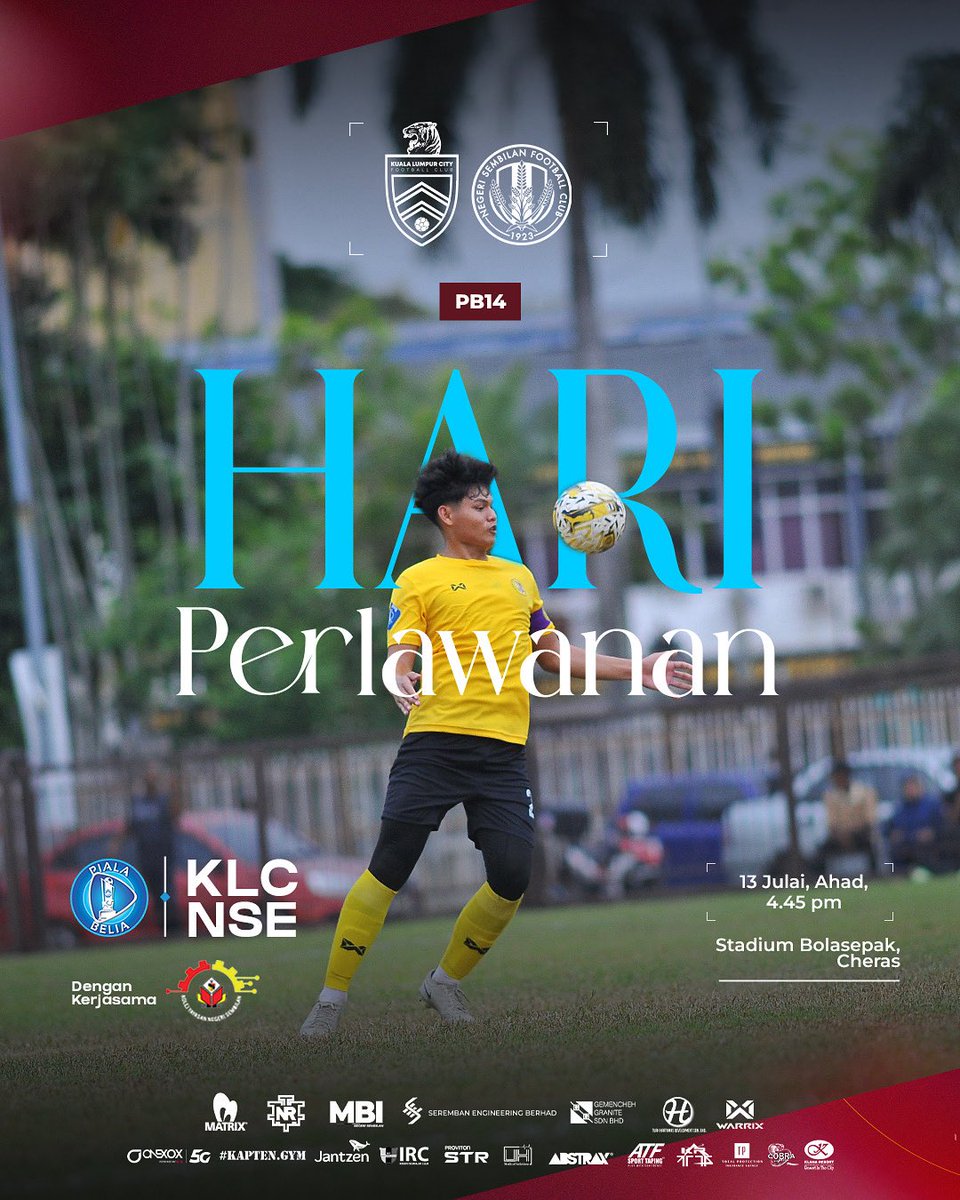 nsfc1923devt's tweet image. 🚨 𝗛𝗔𝗥𝗜 𝗣𝗘𝗥𝗟𝗔𝗪𝗔𝗡𝗔𝗡 𝗣𝗜𝗔𝗟𝗔 𝗕𝗘𝗟𝗜𝗔 𝟮𝟬𝟮𝟱

#JangMudo B-18 akan bertemu KL City FC untuk perlawanan #PialaBelia2025 🟡⚫️🔴 

*Tiada siaran langsung untuk perlawanan hari ini. 

#NSFC
#HobinJangHobin
#NSFCdevt