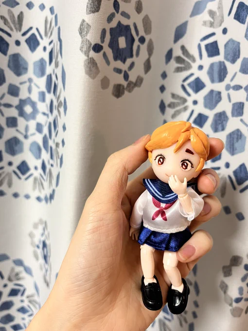自作の自創作グッズの話?!?!セリアドールで作った自キャラドールと自分のぬいがいます
