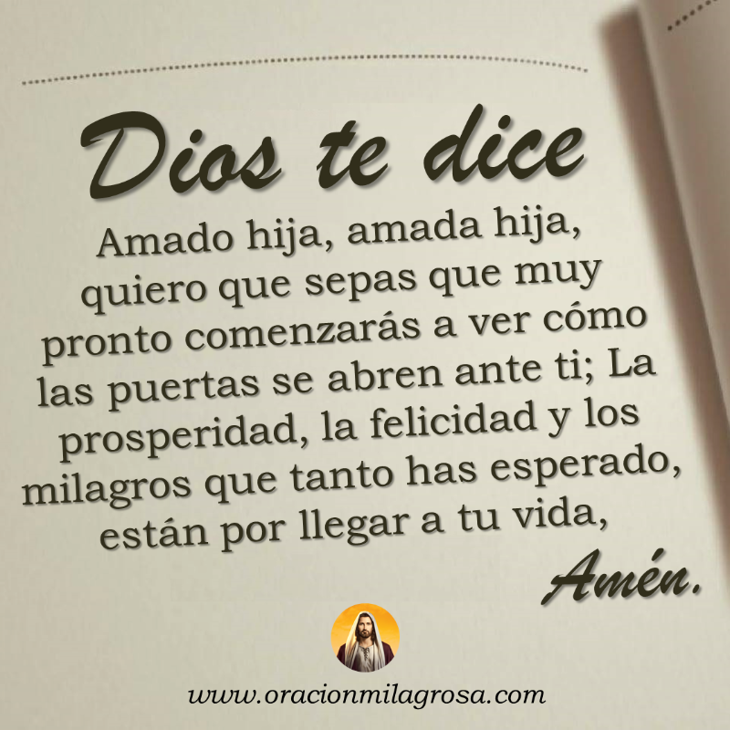 oracion_milagro's tweet photo. CONFÍA, HOY SERÁ UN GRAN DÍA: A través de este mensaje, DIOS quiere decirte que en este día Él cuidará de ti, te bendecirá, te guiará y te concederá salud, bienestar, nuevas oportunidades y los más grandes milagros, ¿Aceptas?

Recibe este mensaje en: https://t.co/F8yZIAi9E0 ✨
