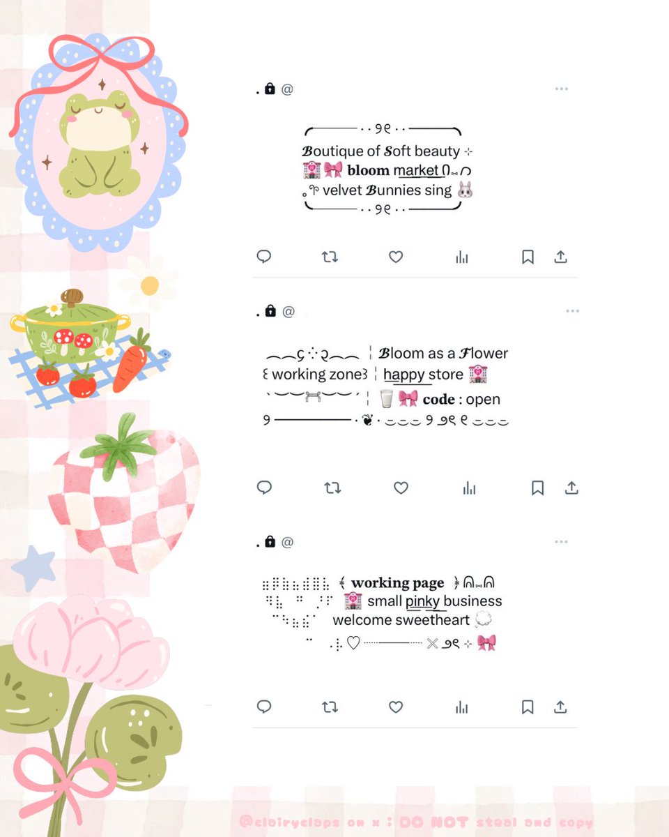 clairyclaps's tweet photo. help retweet? gomaWo 💘

haLo halO! aku kembali membawa wording pinned ready stock 🐰🏩🎀 dengan harga 5.500/each saja sudah bisa kamu bawa pulang nih!

knockie dm ku kalau mau jemput yaa^^ jangan lupa untuk @ after dm 🌸

t★ggie. #zonauang https://t.co/uXOoJ7aT53