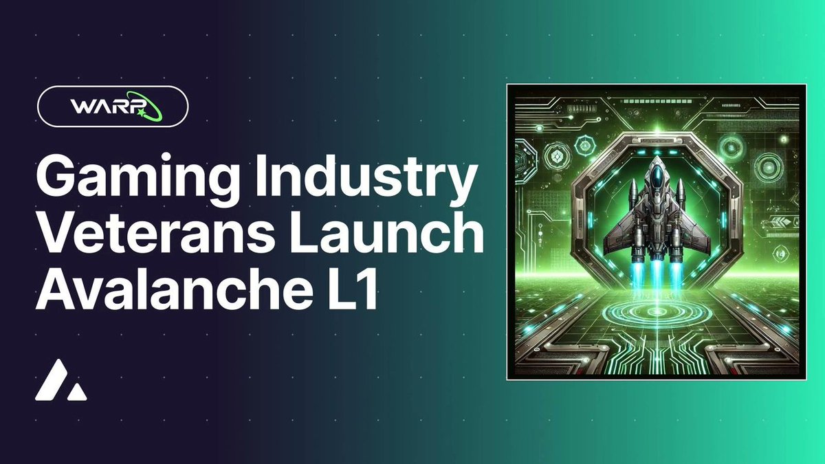 In case you missed it: veterans from Rovio, Jagex, MiniClip, and Kwalee are launching WARP, a Web3 gaming ecosystem on Avalanche.

Custom Layer 1. AI tools. True asset ownership. Built by the people who shaped modern gaming.