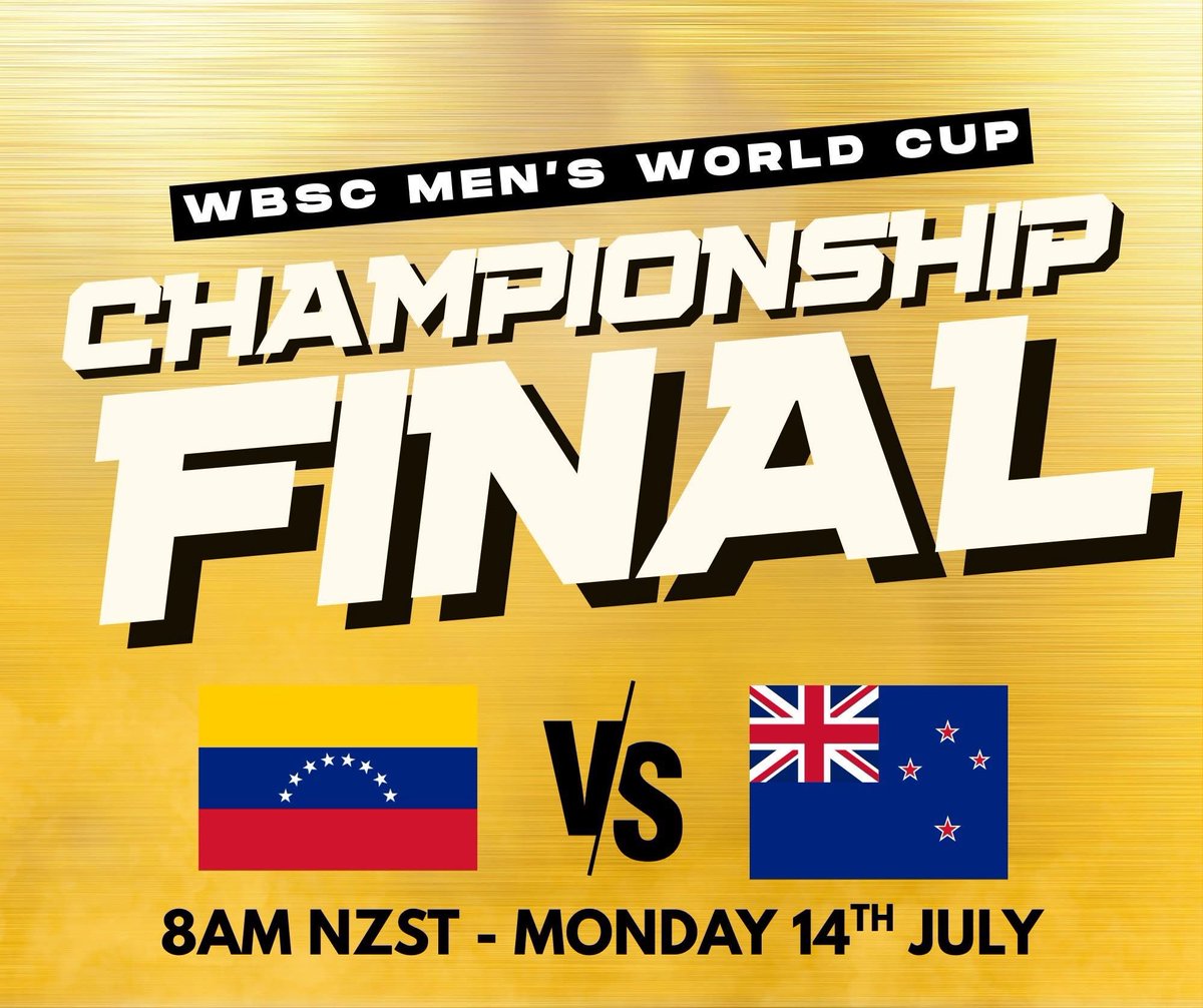 The Black Sox will play Venezuela in the final of the softball World Cup!