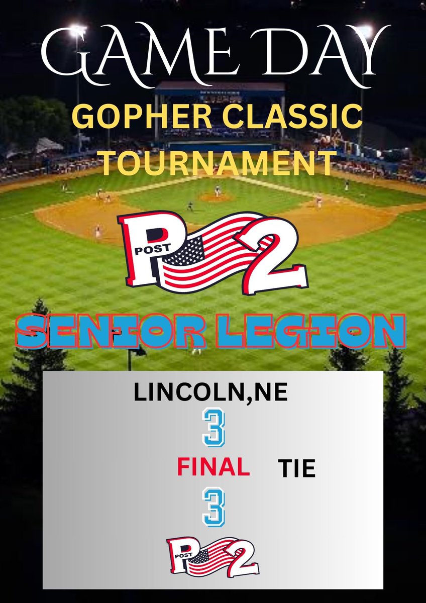 Shakopee Legion Baseball (@shakopeelegion) on Twitter photo WOW! What a game. 2 super talented teams battled for 2 hours and tied 3-3. <a href="/CarsonSchroed19/">Carson Schroeder</a> was dealing for 6 innings. <a href="/Johnson25Nick/">NickJohnson25</a> hits a solo ๐ฃ in the 2nd inning. <a href="/JenksColton10/">Colton Jenks</a> hits a 2-run ๐ฃ in the 5th inning. <a href="/Johnson25Nick/">NickJohnson25</a> strikes out 3 in the 7th to secure the 3-3 WOW! What a game. 2 super talented teams battled for 2 hours and tied 3-3. <a href="/CarsonSchroed19/">Carson Schroeder</a> was dealing for 6 innings. <a href="/Johnson25Nick/">NickJohnson25</a> hits a solo ๐ฃ in the 2nd inning. <a href="/JenksColton10/">Colton Jenks</a> hits a 2-run ๐ฃ in the 5th inning. <a href="/Johnson25Nick/">NickJohnson25</a> strikes out 3 in the 7th to secure the 3-3