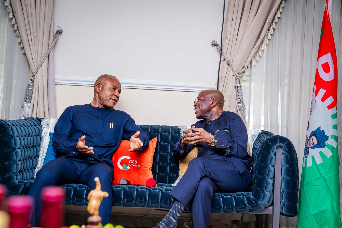 alexottiofr's tweet image. It was a pleasure to welcome my brother and friend, His Excellency Barr. Peter Ndubuisi Mbah @PNMbah, Governor of Enugu State, to my country home.
Abia and Enugu are next-door neighbours and have a lot in common. We had conversations around shared interests between our two…