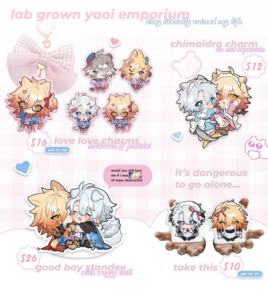 bnharmy's tweet image. [usa go] @e7lilyy july preorder
🎀 price: varies
🎀 items: charms, standees, prints, pcs, stickers
🎀 deadline: july 18 10:00 pm cst

form: forms.gle/VDrppDaf9A5qBd…