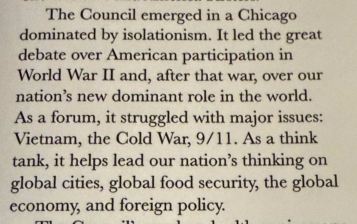 londonvinjamuri's tweet image. A wonderful read by Richard Longworth on the first 100 years of the @ChicagoCouncil