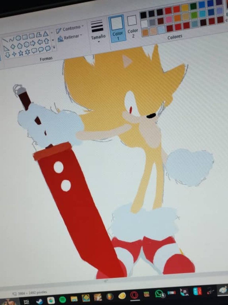 JoseLoq1608's tweet photo. Otro dibujo de Final Fantasy Sonic X pero en Paint de Windows #sonic #sega #fanart #paint https://t.co/O6QXufuE4S