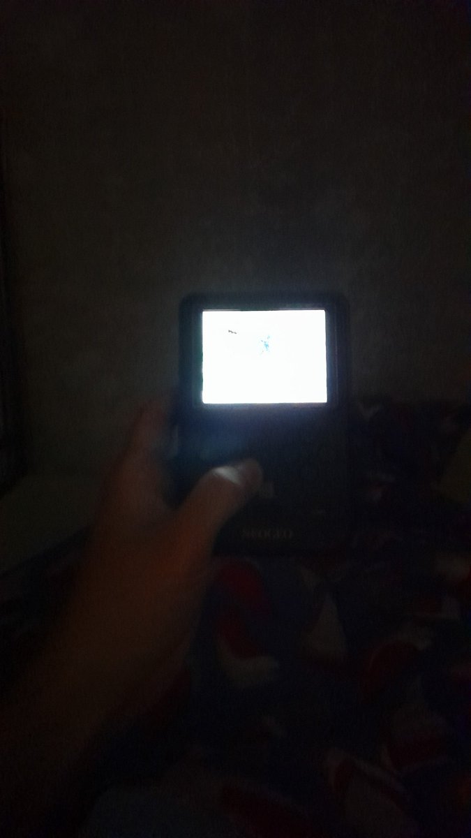 SwedishGamester's tweet photo. #GoodMorningWorld! I've had some #WeirdDreams so I have slept pretty lightly, but still alrightly in #TheCabin. I think my #friend is still sleeping, so I'm just chilling here, playing on my new #NeoGeoSuperPocket until he wakes up. https://t.co/dCN6f1pEFJ