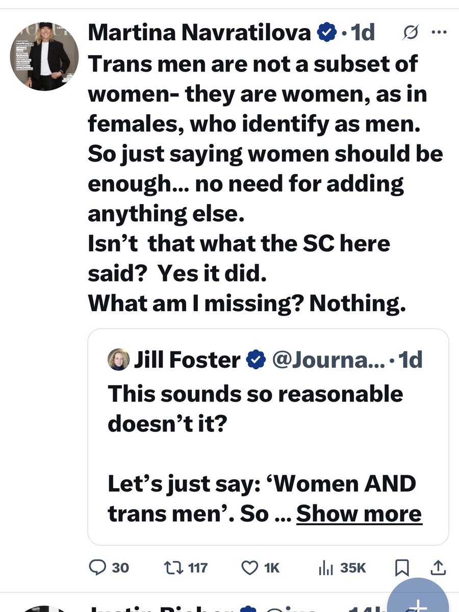 Kirsti Miller (@kirstimiller30) on Twitter photo Here is the head of the <a href="/playthegame_org/">Play the Game</a> asking Martina to participate on a trans athletes inclusion panel.
But <a href="/StanisElsborg/">Stanis Elsborg</a> isn’t promoting transphobia 🤡 Here is the head of the <a href="/playthegame_org/">Play the Game</a> asking Martina to participate on a trans athletes inclusion panel.
But <a href="/StanisElsborg/">Stanis Elsborg</a> isn’t promoting transphobia 🤡