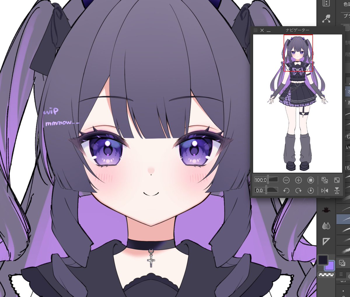mmmow__'s tweet image. 魂募集予定モデルちゃん wip😈