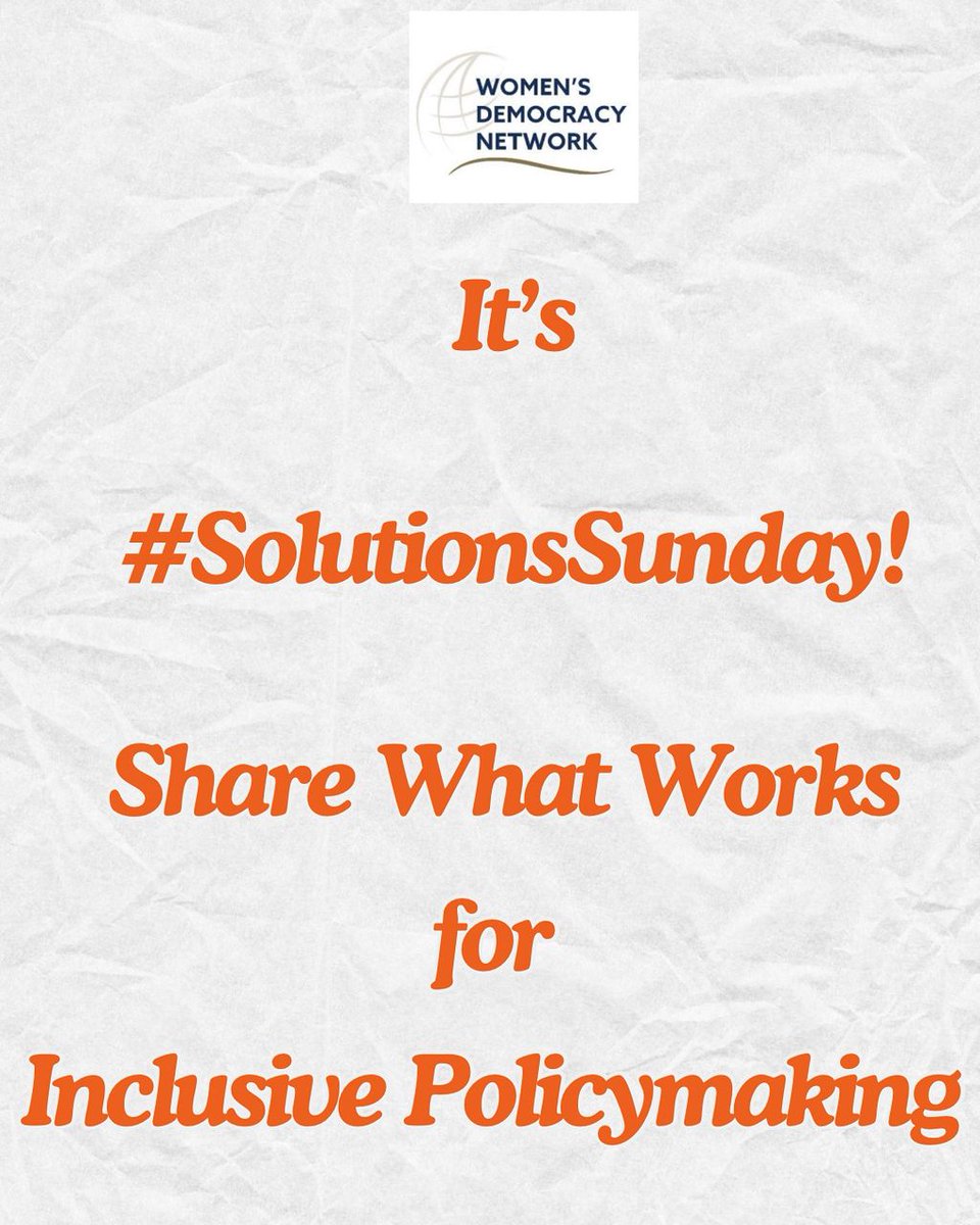 💡 It’s #SolutionsSunday!

What strategies, examples, or ideas are working to ensure inclusive policymaking for women + marginalized groups?

🗣️ Drop your tips, tools, or stories👇

#InclusiveGovernance #PolicyForAll #WDNZimbabwe #Harare #LeaveNoOneBehind