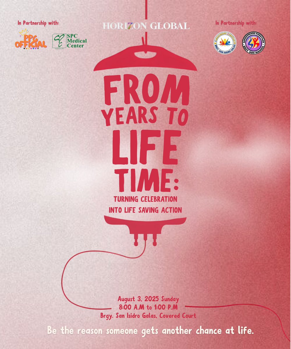 [💉❤️] BLOOD DONATION 

As HORI7ON marks its 2nd year, we’re inviting you to make a difference—donate blood and help save lives. 

📋 bit.ly/HGBloodDonatio…

Let’s roll up our sleeves and give the gift of life. ❤️‍🩹

#TWOwardsTheHORI7ON
#HORI7ON #호라이즌