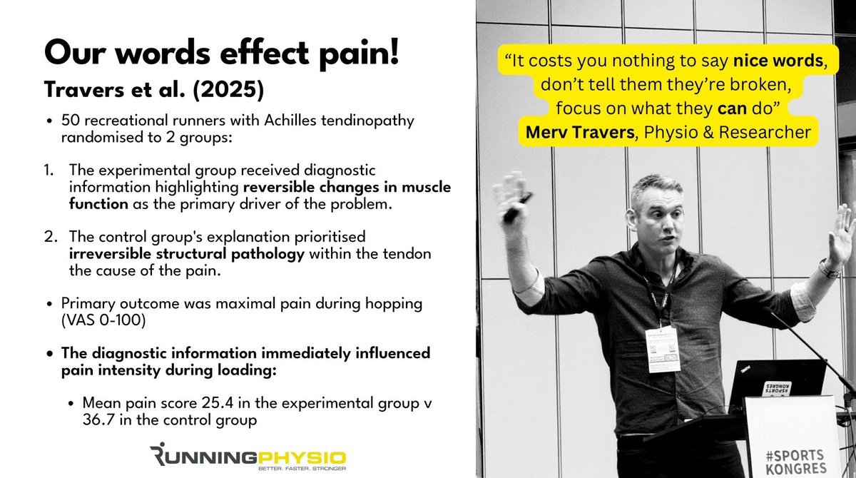Running-Physio (@tomgoom) on Twitter photo Fascinating new research from <a href="/MervTravers/">Mervyn Travers</a> and colleagues suggests that how we describe an injury can have a direct impact on a patient’s pain:
🔗 sciencedirect.com/science/articl… Fascinating new research from <a href="/MervTravers/">Mervyn Travers</a> and colleagues suggests that how we describe an injury can have a direct impact on a patient’s pain:
🔗 sciencedirect.com/science/articl…