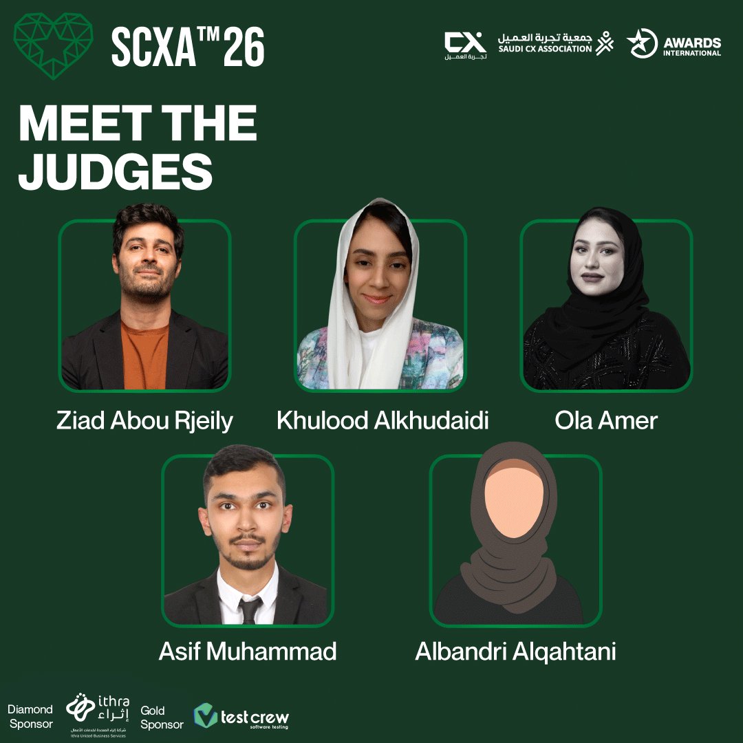 اكتشف نخبة الخبراء في تجربة العميل

في نسختها الثالثة تجمع جائزة تجربة العميل السعودية قادة يقيّمون التميّز ويحتفون بالتجارب الملهمة.

سجّل مبادرتك الآن عبر saudicxa.com 

✨حيث يتحول التميز إلى هوية مستدامة

 #SCXA26 #SaudiCXA #تجربة_العميل #التميّز_في_الخدمة