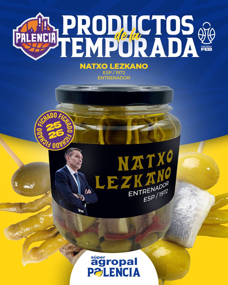 OtraPalencia's tweet photo. Esta vez si que hemos sido rapidos. Nacho Lezcano, nuevo mister del baloncesto, enhorabuena y a por todas !!! 

De todas formas, ¿presentarlo en un tarro de banderillas?, igual tenemos FIESTA con marketing, os iremos contando https://t.co/xsDJMQhGgL