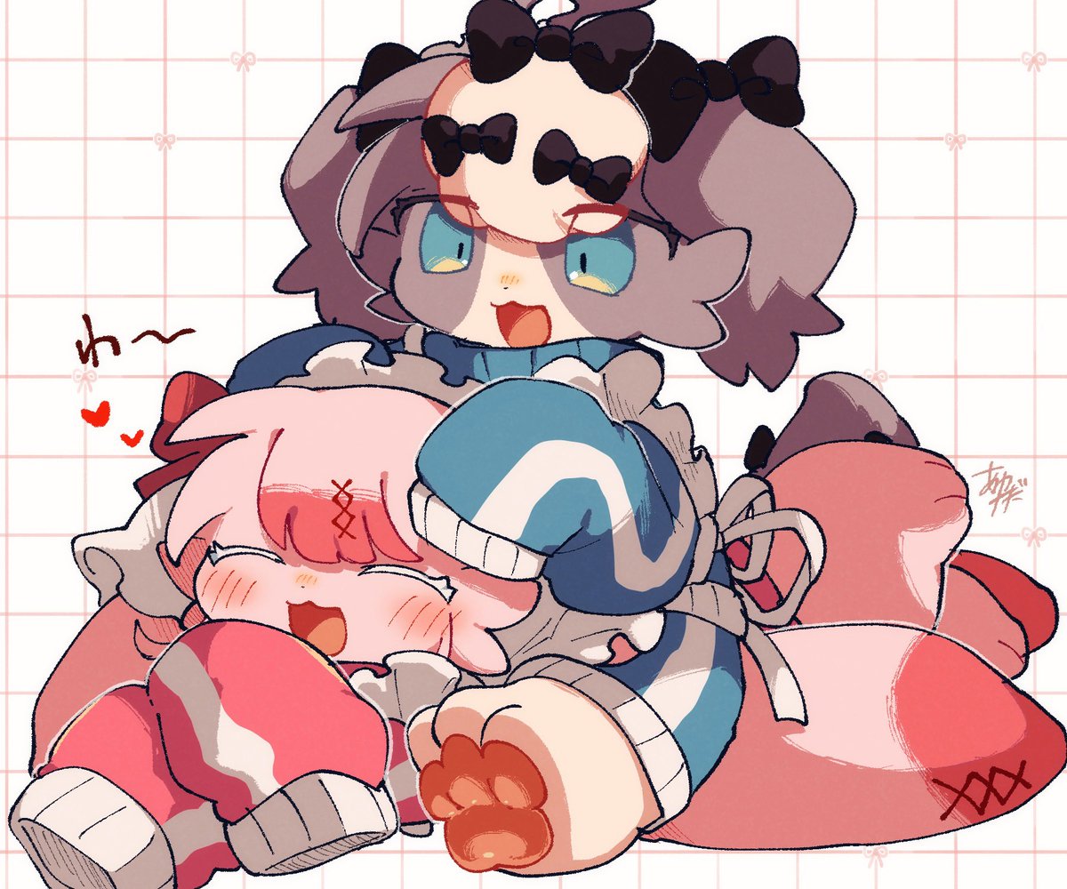 ふわふわコンビ🐶🐰

 #ナナイロメイド
